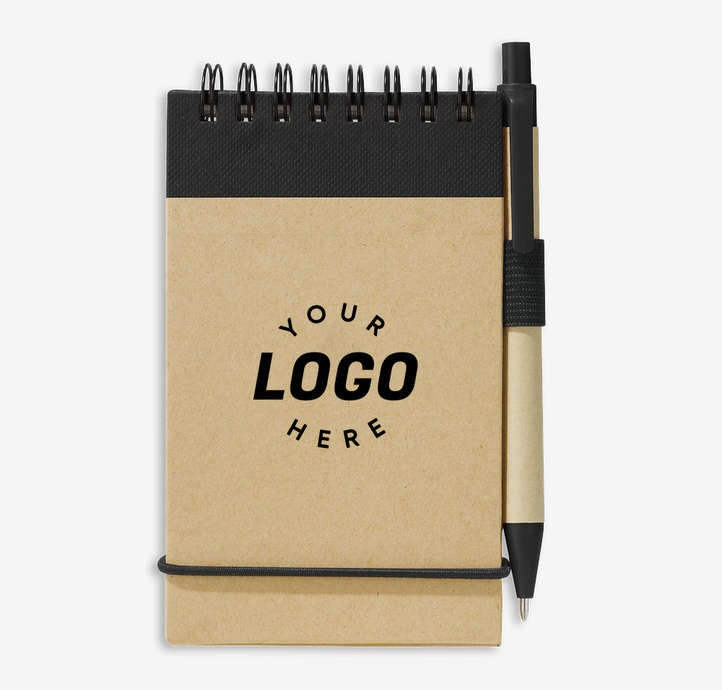 Recycled Mini Flip Spiral Jotter with Pen