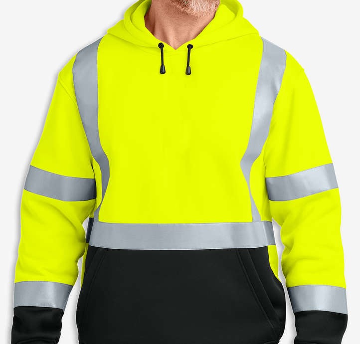 Class 3 Heavy-Duty Fleece Safety Pullover Hoodie
