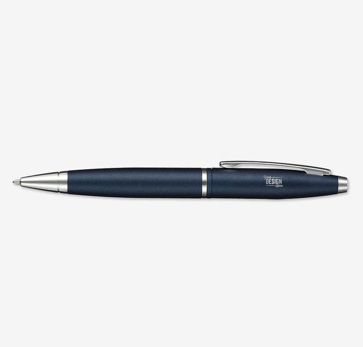 Laser Engraved Cross Calais Metallic Midnight Blue Ballpoint Pen (black ink)