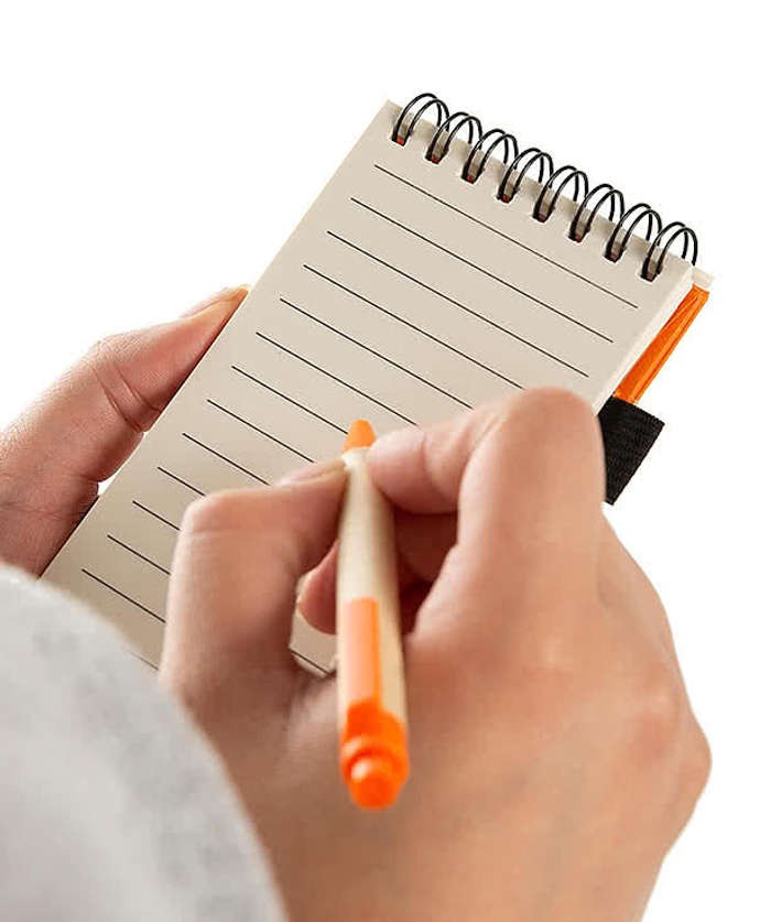 Recycled Mini Flip Spiral Jotter with Pen