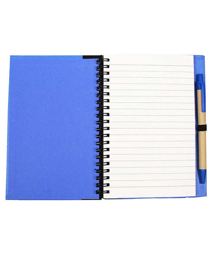Full Color Contrast Paperboard Hard Cover Spiral Notebook with Pen