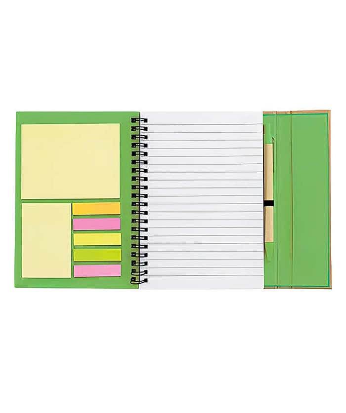 Hard Cover Spiral Notebook with Sticky Notes and Flags