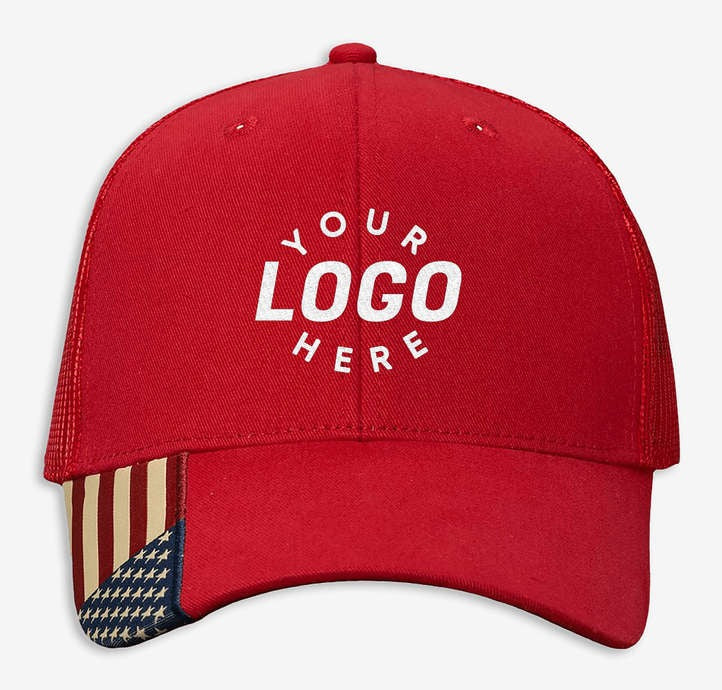 USA Flag Snapback Trucker Hat