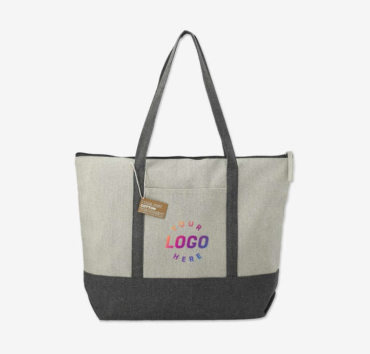 Repose Large Zippered Recycled Cotton Tote Bag