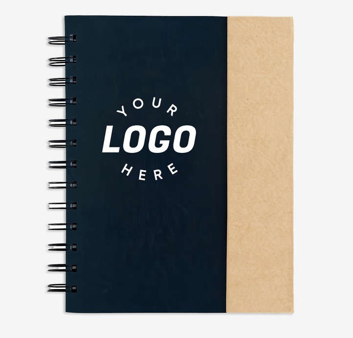 Hard Cover Spiral Notebook with Sticky Notes and Flags