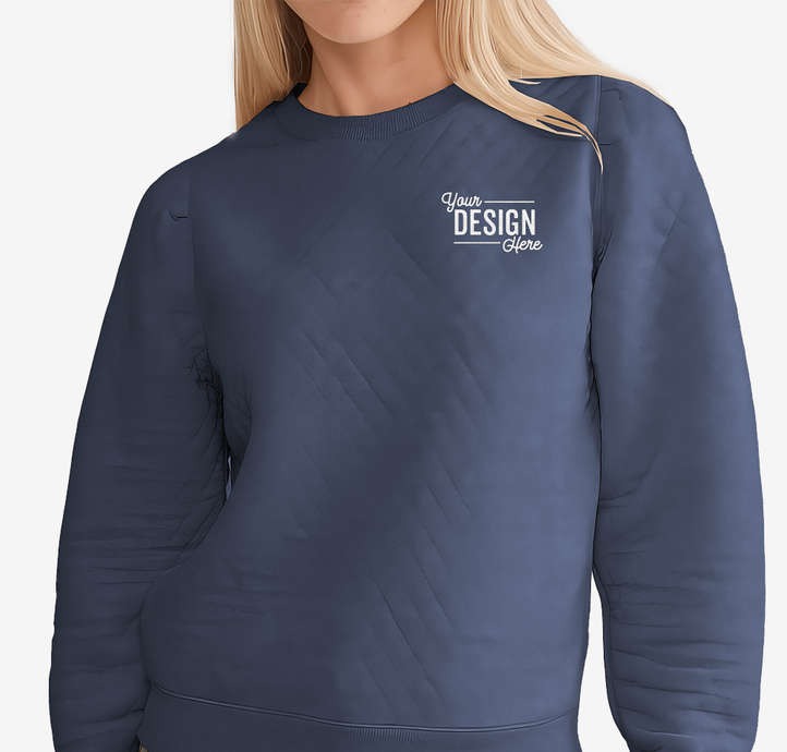 Women's Corbet Quilted Puff Sleeve Crewneck Sweatshirt