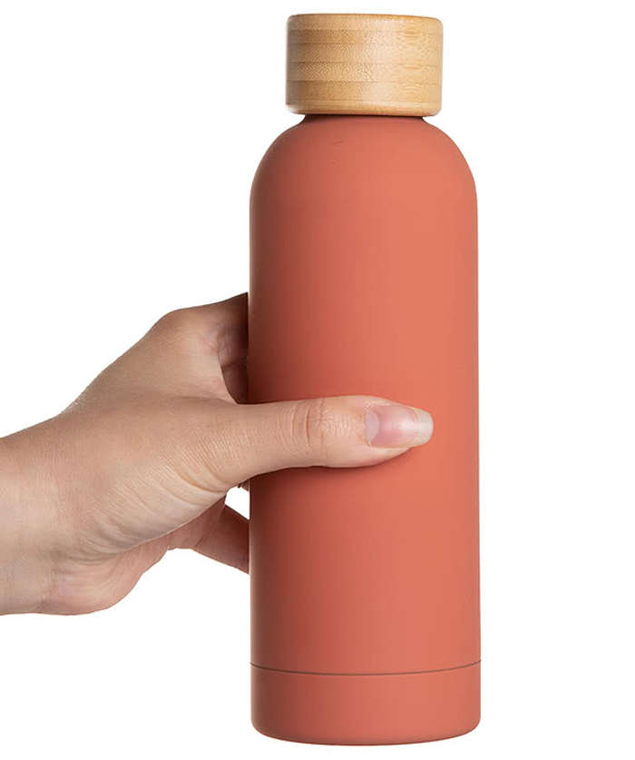 17 oz. Blair Stainless Steel Water Bottle with Bamboo Lid