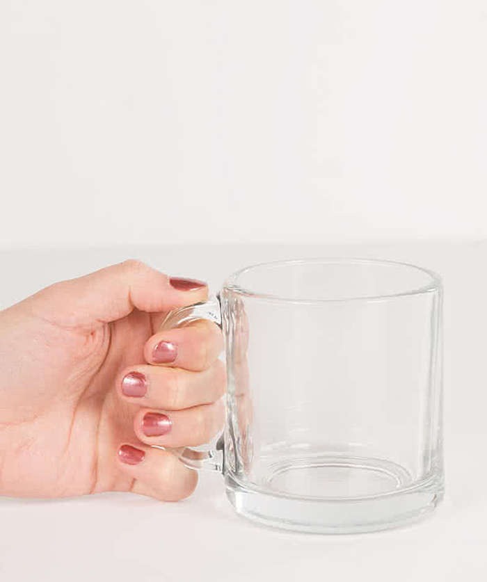 13 oz. Clear Glass Coffee Mug