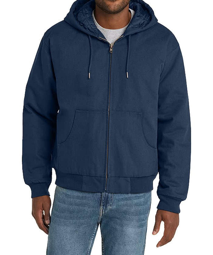 Duck Cloth Hooded Insulated Work Jacket
