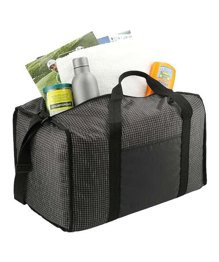 Grid Boxy Duffel Bag