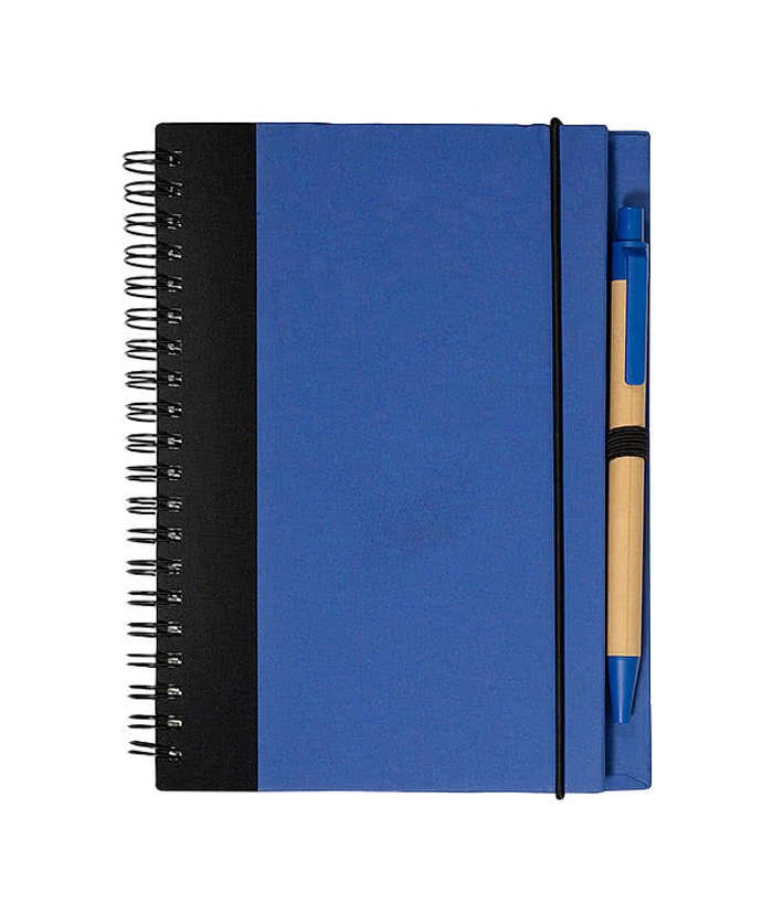 Full Color Contrast Paperboard Hard Cover Spiral Notebook with Pen