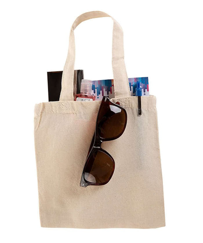 Small Lightweight Cotton Canvas Tote Bag