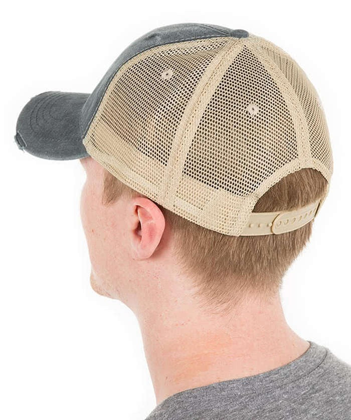 Pigment Dyed Distressed Trucker Hats