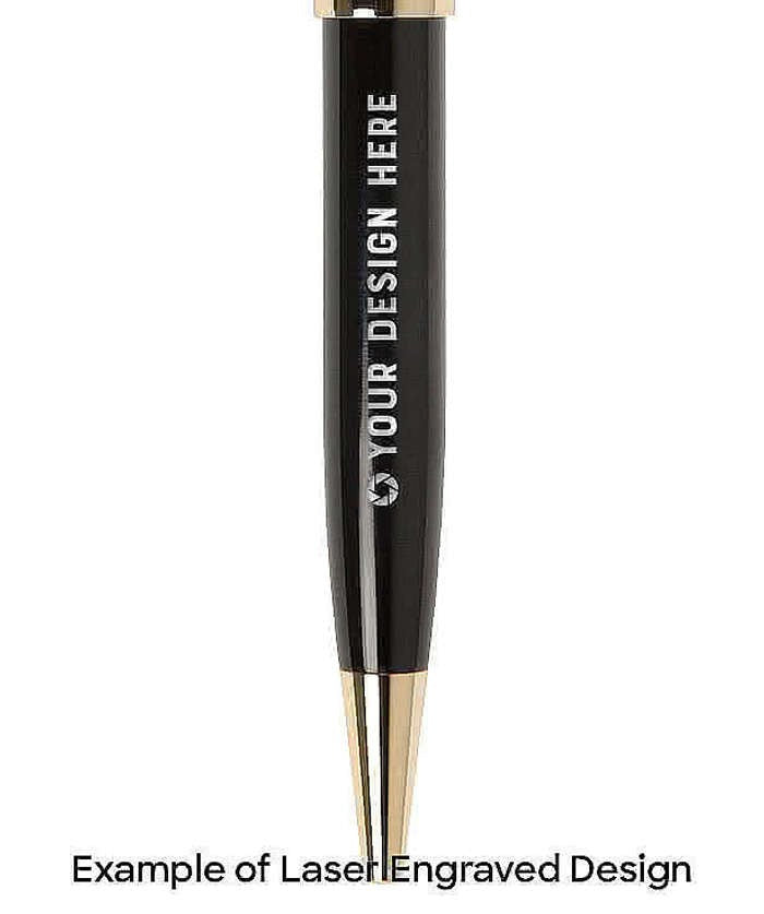 Laser Engraved Recycled Aluminum Spin Top Game Stylus Pen (black ink)