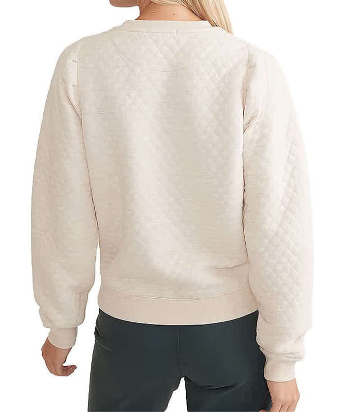 Women's Corbet Quilted Puff Sleeve Crewneck Sweatshirt