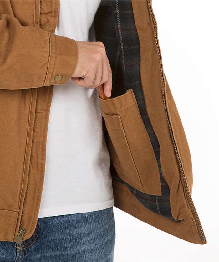 Duck Cloth Flannel-Lined Work Jacket