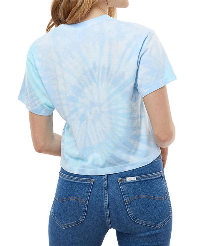Colortone Women's Tie-Dye Jersey Blend Crop T-shirt