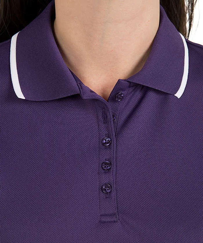 Women's Tipped Pique Performance Polo