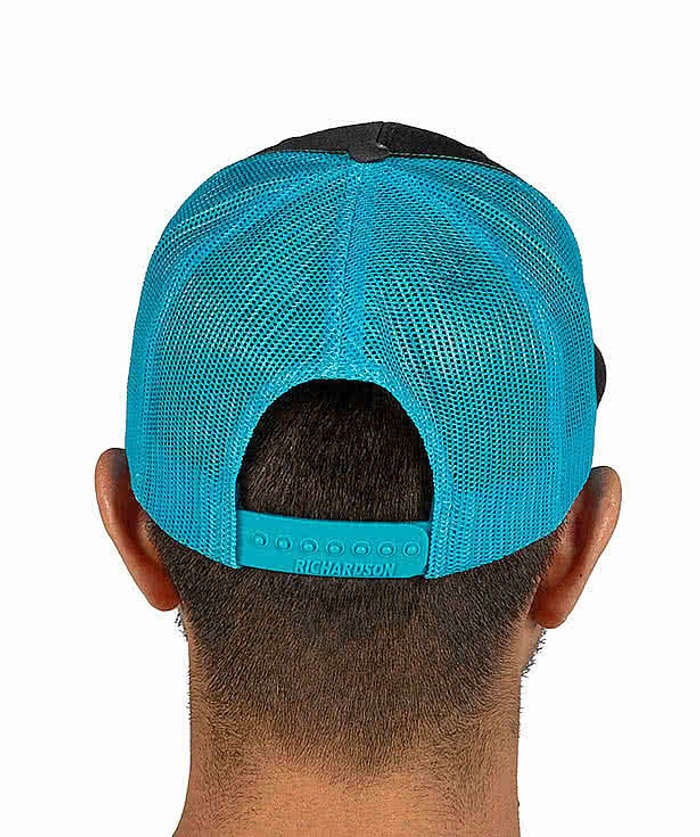 Snapback Trucker Hat - Rectangle Faux Leather Patch - Laser Engraved