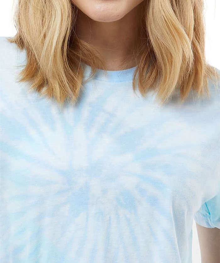 Colortone Women's Tie-Dye Jersey Blend Crop T-shirt