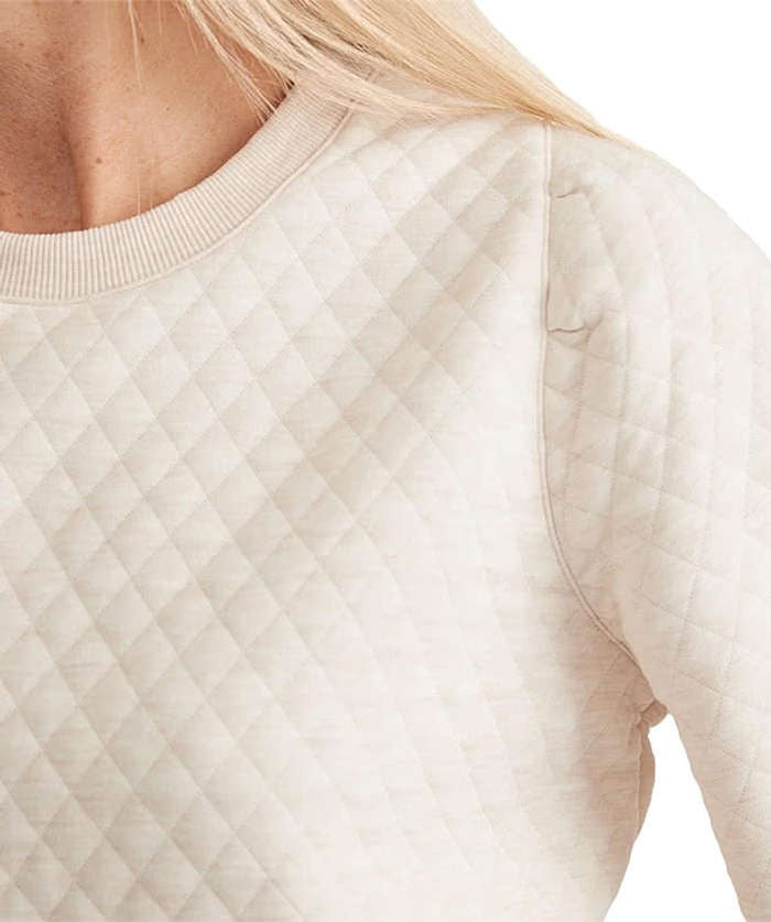 Women's Corbet Quilted Puff Sleeve Crewneck Sweatshirt