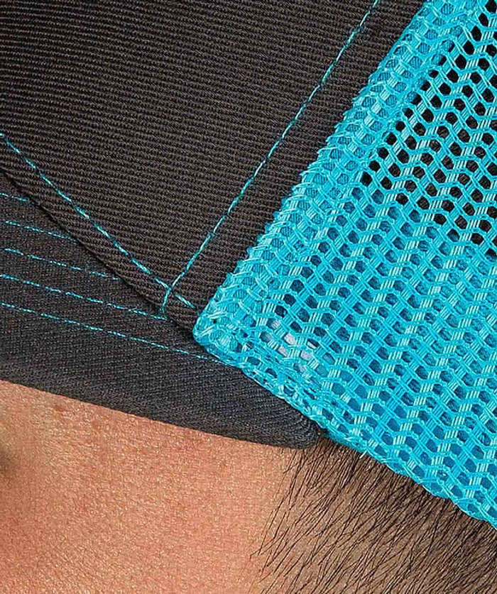 Snapback Trucker Hat - Rectangle Faux Leather Patch - Laser Engraved