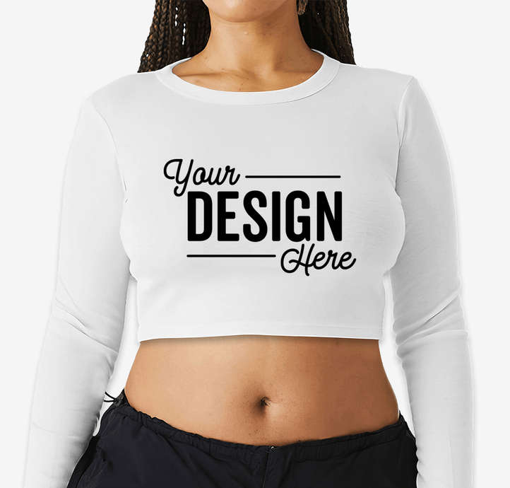 Women's Micro Rib Long Sleeve Crop T-shirt